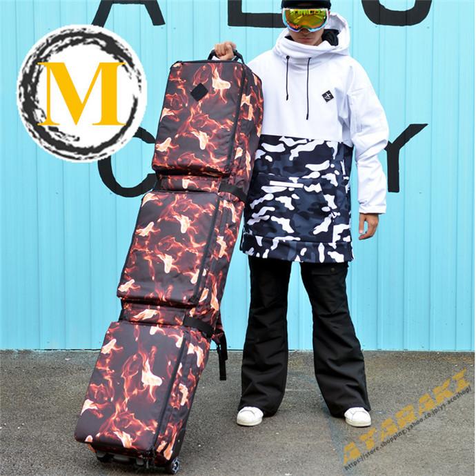 スノーボードケース キャスター 付き オールインワン 大容量収納 4WAY 前面3ポケット ボードケース スノーボード ウェア ボード ブーツ ゴーグル など収納可 