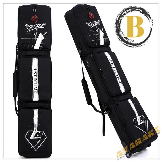 スノーボードケース キャスター 付き オールインワン 大容量収納 4WAY 前面3ポケット ボードケース スノーボード ウェア ボード ブーツ ゴーグル など収納可 