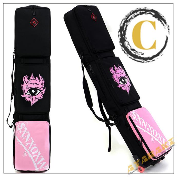 スノーボードケース キャスター 付き オールインワン 大容量収納 4WAY 前面3ポケット ボードケース スノーボード ウェア ボード ブーツ ゴーグル など収納可 