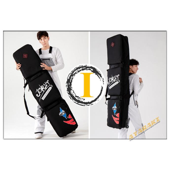 スノーボードケース キャスター 付き オールインワン 大容量収納 4WAY 前面3ポケット ボードケース スノーボード ウェア ボード ブーツ ゴーグル など収納可 