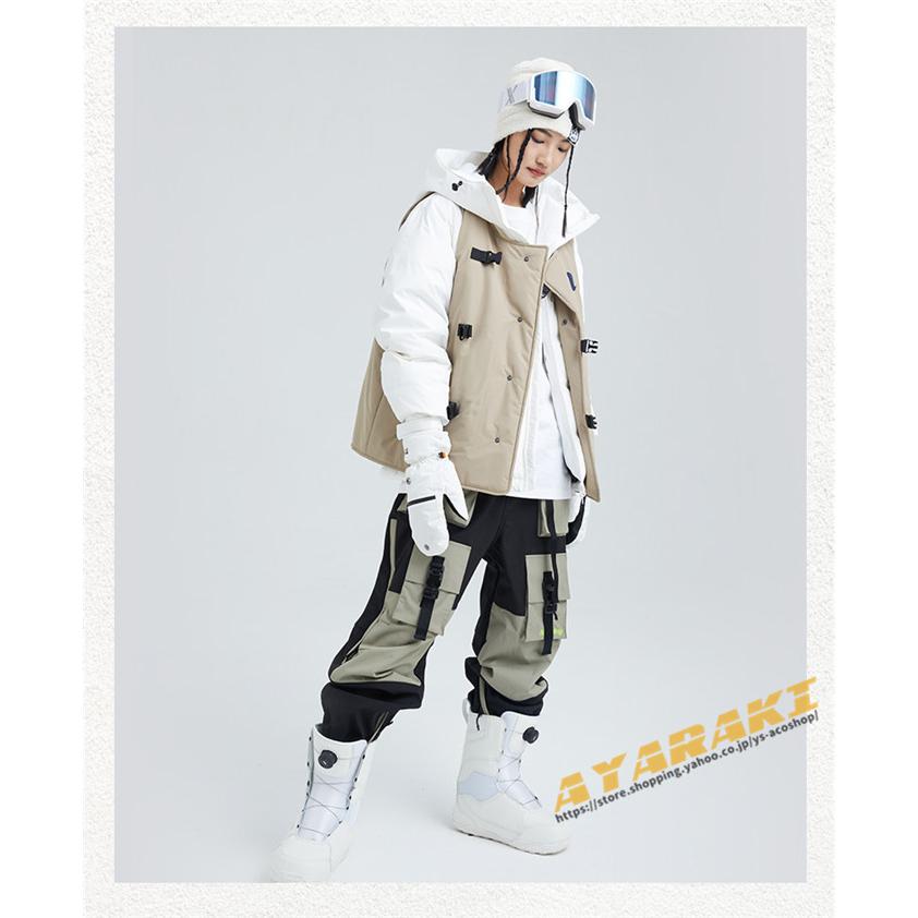 市場 スノーボードウェア メンズ ベスト スキーウェア パーカー 2枚セット レディース