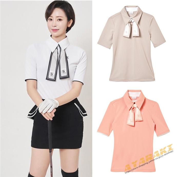 ゴルフ 半袖ポロシャツ ゴルフウェア シャツ レディース ポロシャツ 春夏新作モデル