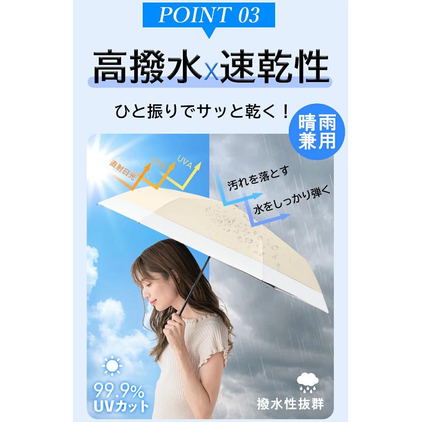 値下げ 2025最新型進化版超軽量日傘／CICIBELLA 日傘 折りたたみ 完全