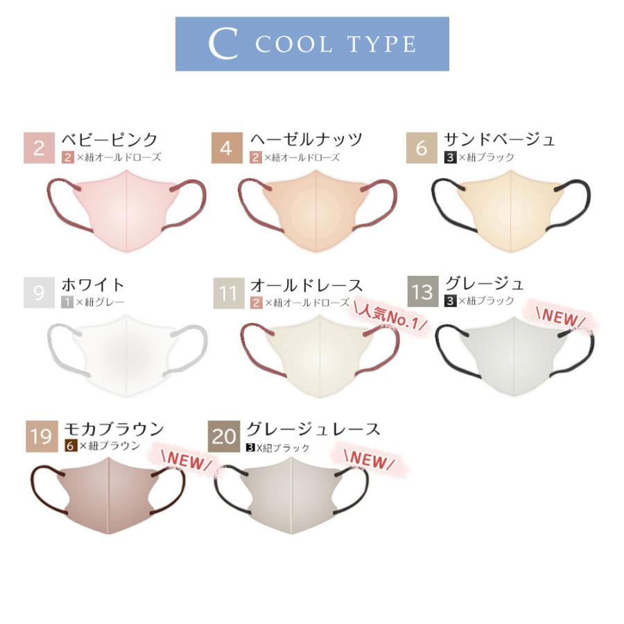 3Dマスク シシベラ マスク 不織布 立体マスク バイカラーマスク  20枚  血色マスク カラーマスク 冷感マスク 小顔マスク cicibellaマスク | CICIBELLA | 14