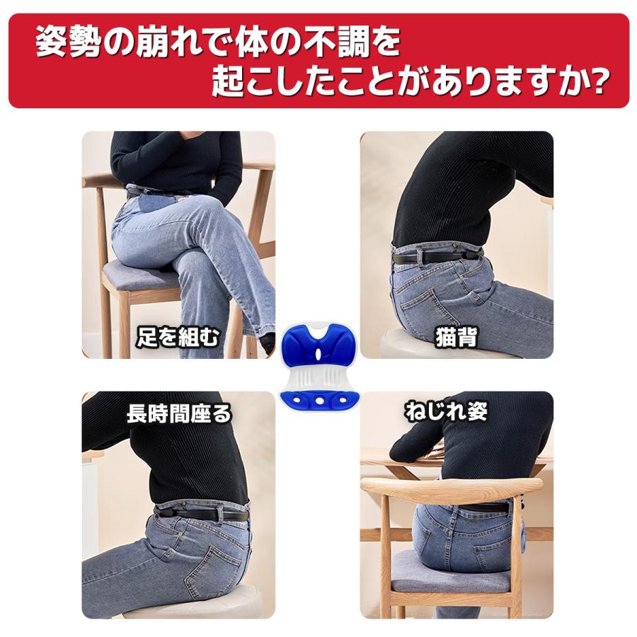 骨盤矯正椅子 座椅子 チェア 姿勢サポートチェア テコ式 腰当て