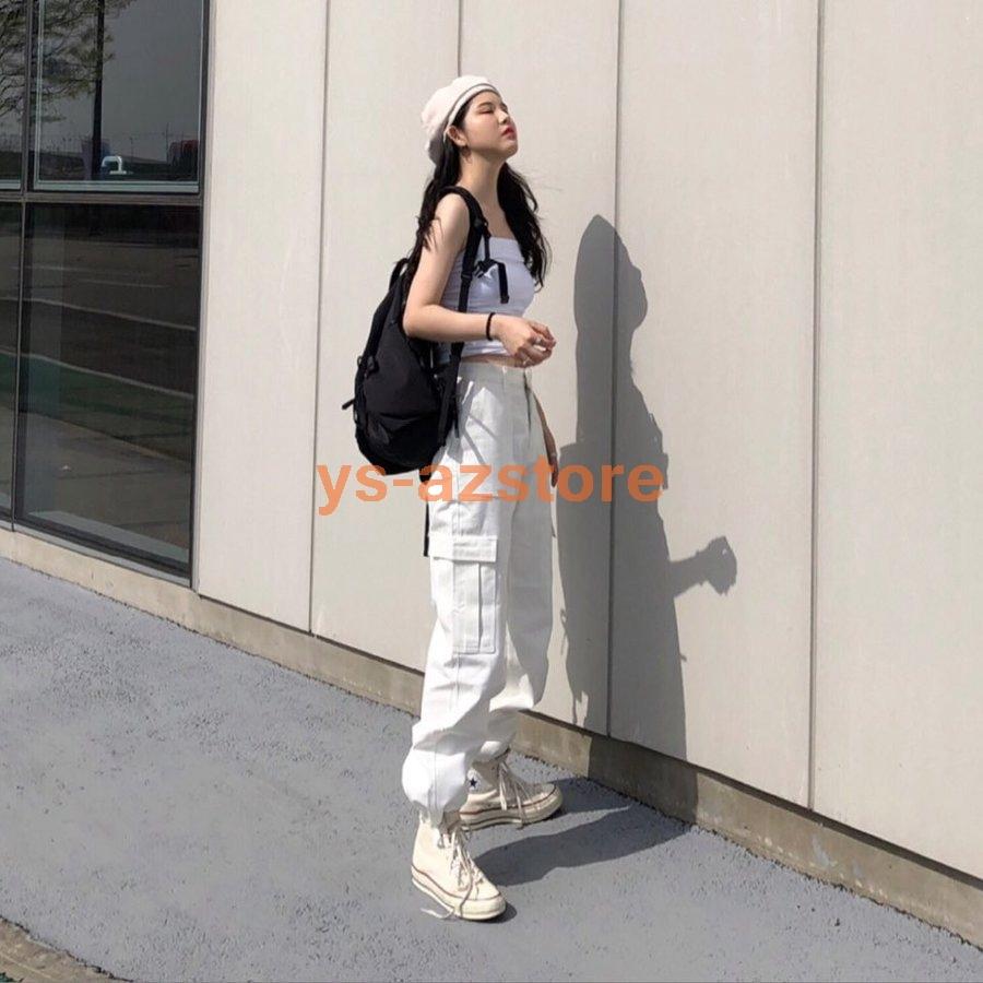 カーゴパンツ レディース ハイウエスト ストレートパンツ Bf風 原宿風 ヒップホップ ダンス衣装 Hiphop 韓国ファッション カジュアル ゆるい ストリート風 Az 4522egcge Azstore 通販 Yahoo ショッピング