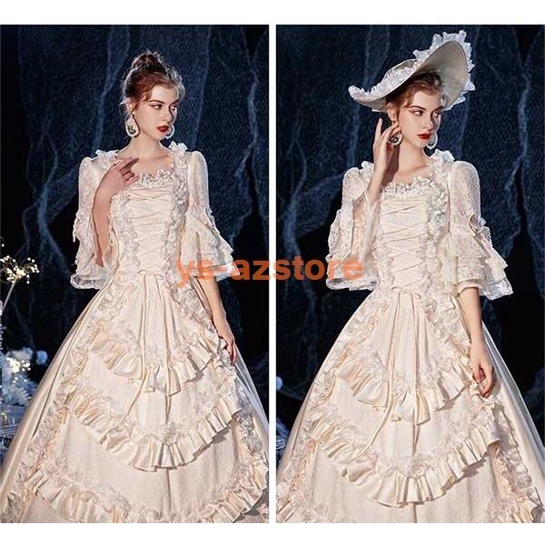 ギフト 中世ヨーロッパ ドレス 貴族 貴婦人 お姫様 ロングドレス 女王様ドレス カラードレス サイズ フリーサイズ Www Factana Com