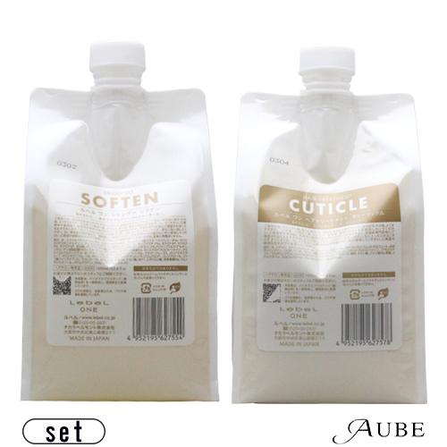 ルベルワン　ソフテン　キューティクル　シャントリ　1000mlセット LebeL ONE ルベル ワン シャンプー ソフテン 1000ml トリートメント