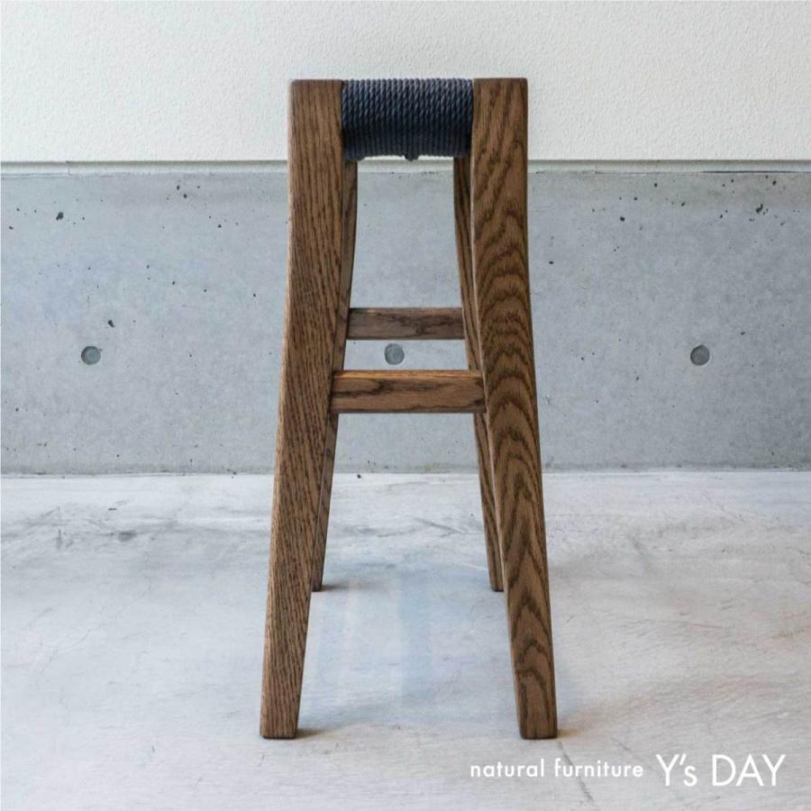 manuf 無垢材 オーク ペーパーコード PCハイスツール MS-04 木製 椅子