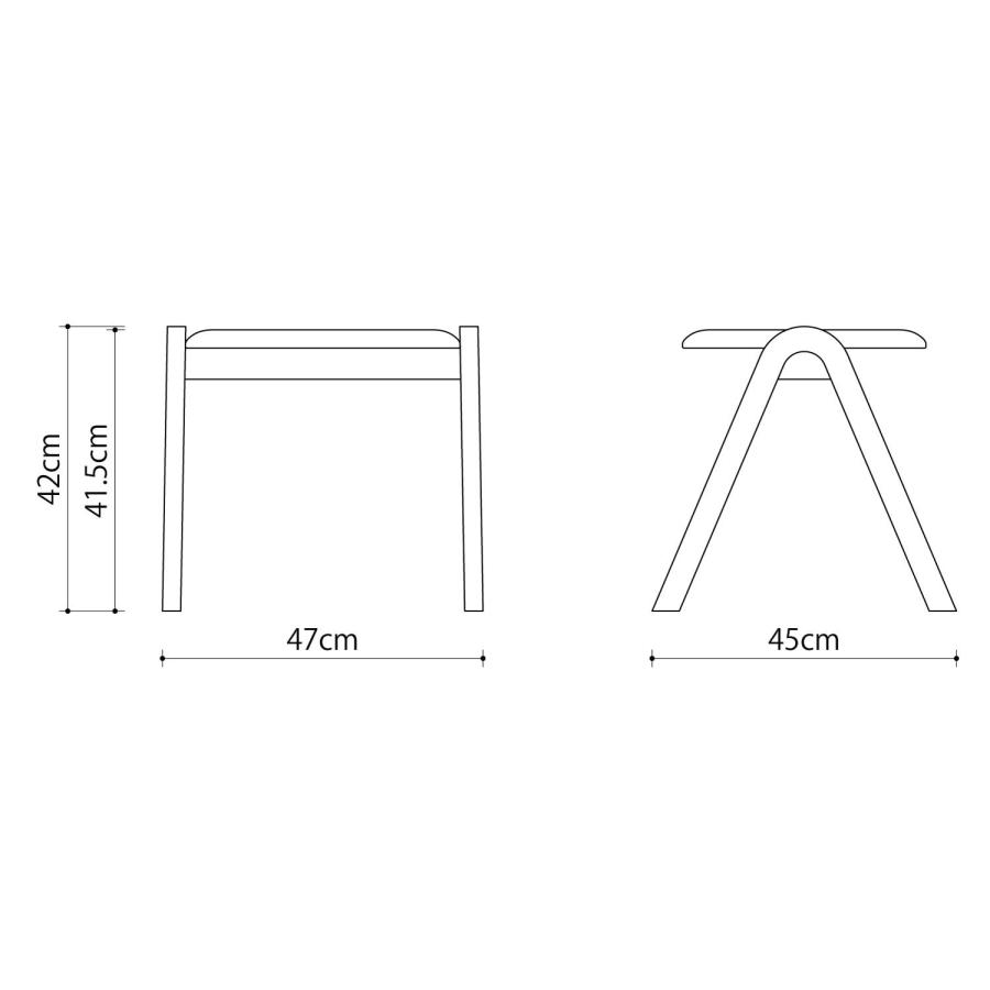 宮崎椅子製作所 A stool スツール 木製 無垢 国産 日本製 北欧