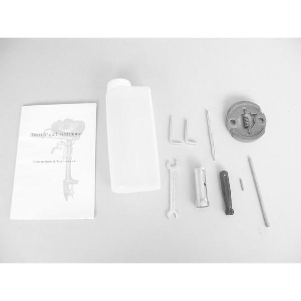 2馬力船外機 水冷エンジン式 Hyfong 2ストエンジン ブラック 免許不要 シルバー