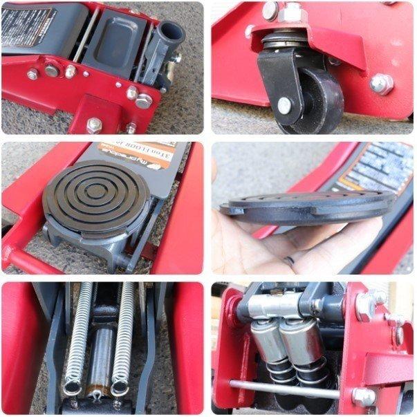 油圧フロアジャッキ 3t デュアルポンプ 低床76mm〜510mm ローダウン車