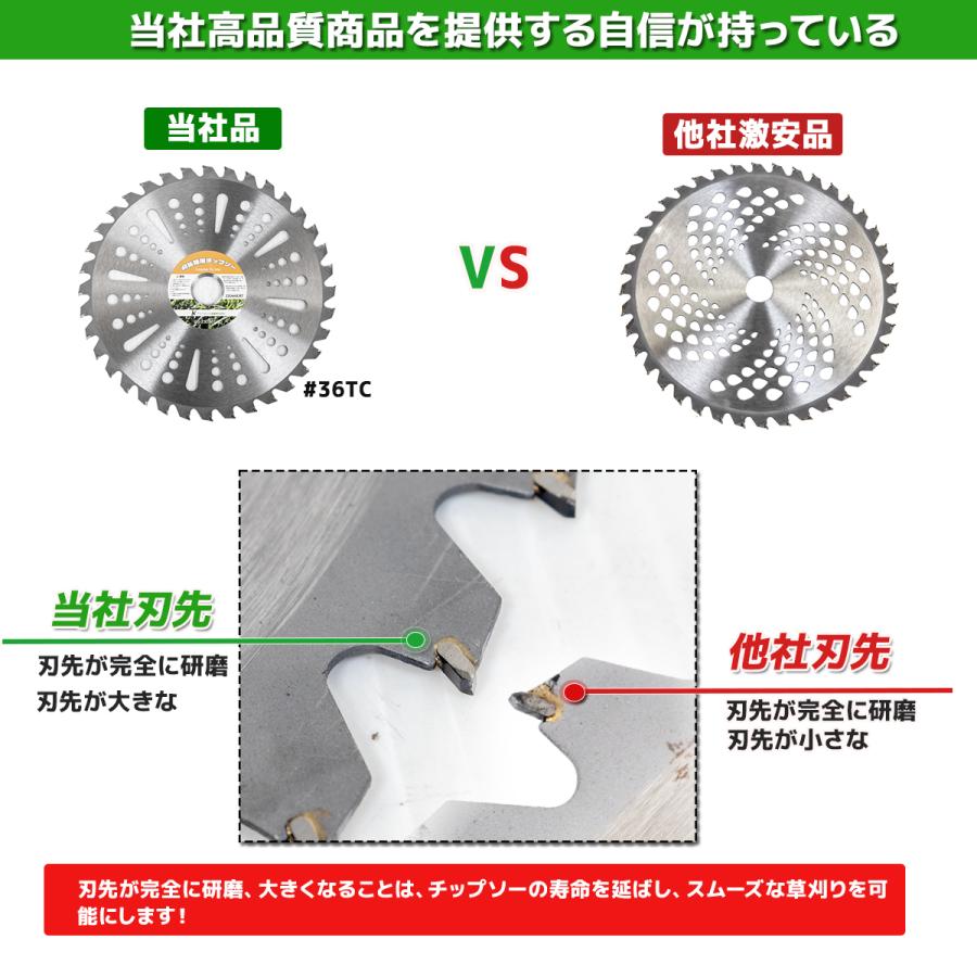 チップソー 10枚セット 草刈り機用替刃 消耗品 草刈機 刈払い 草刈り 替刃 替え刃 軽量 カッター 園芸 ガーデニング 草刈機の交換用 (230mm - 36T) Type-C｜ys-eternalcharm｜05