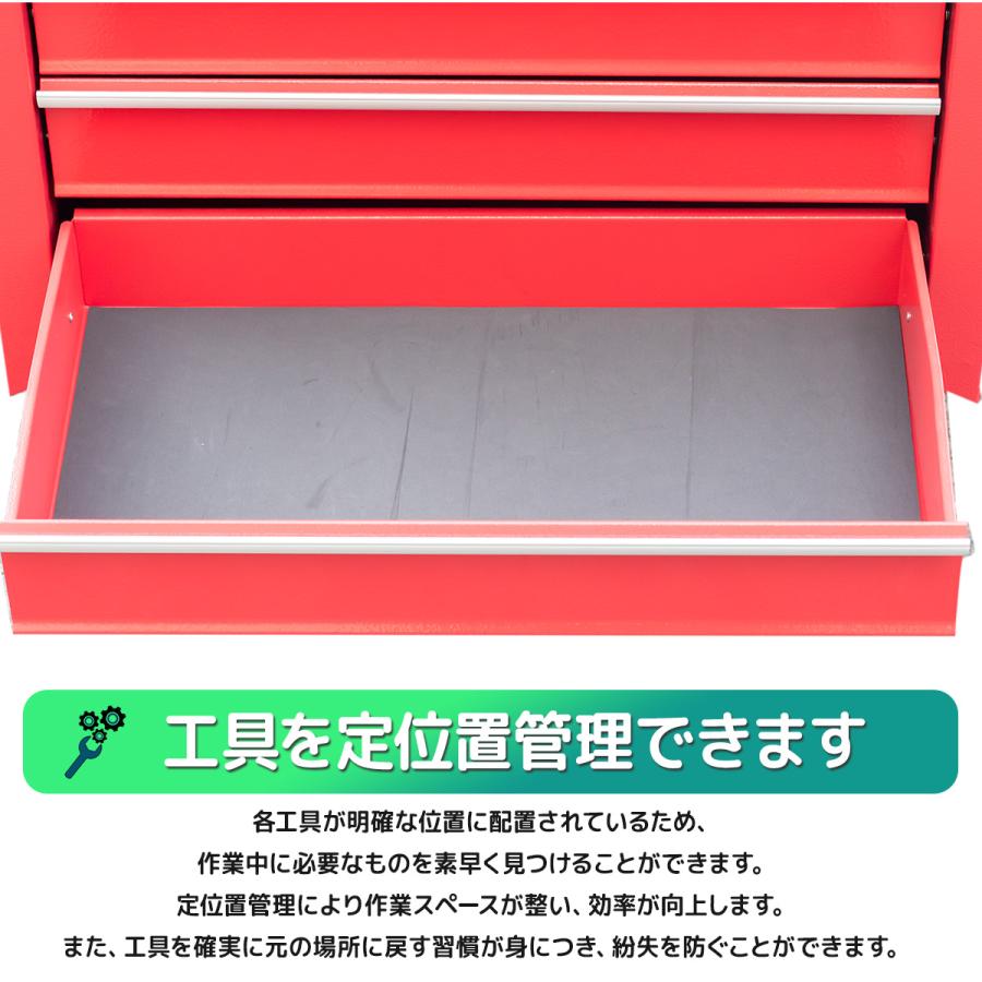 ツールボックス ローラーキャビネット 工具箱 5段 鍵付き 引き出し