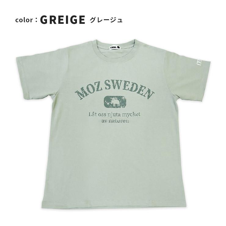 moz sweden カレッジロゴ レギュラー Tシャツ モズ 北欧 半袖 ティーシャツ 綿100% S M LL グレー ブラック ピンク ネイビー グレージュ 黒 お出かけ リラックス｜ys-interior｜06