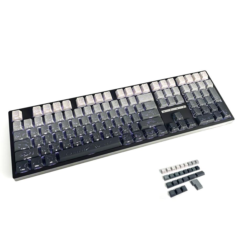 メカニカルキーボード用キーキャップセット カスタムデザイン メカニカルキーボード用 キーキャップセット 極昼カラー PBT素材 十字