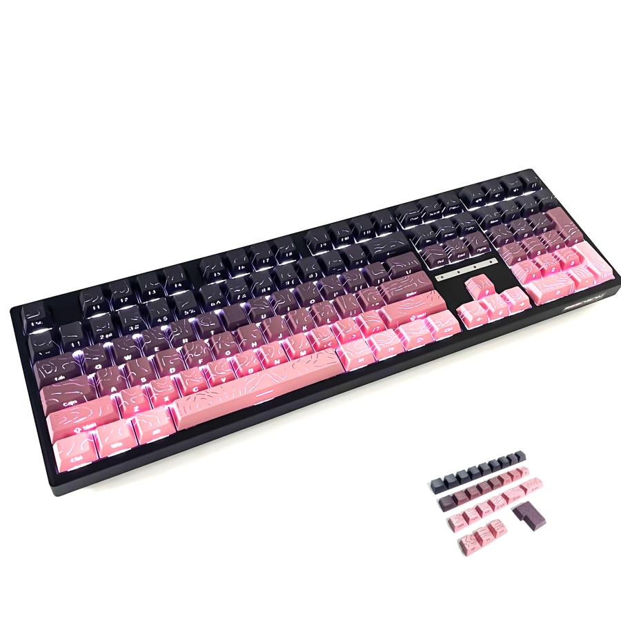 メカニカルキーボード用 キーキャップセット ブラックベリーカラー