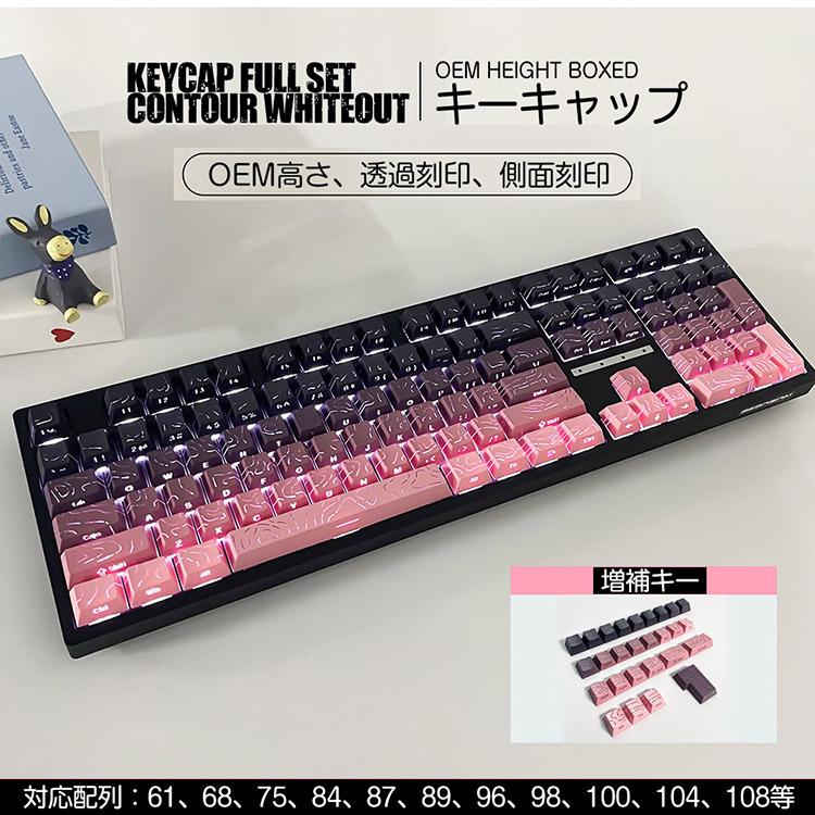 メカニカルキーボード用 キーキャップセット ブラックベリーカラー