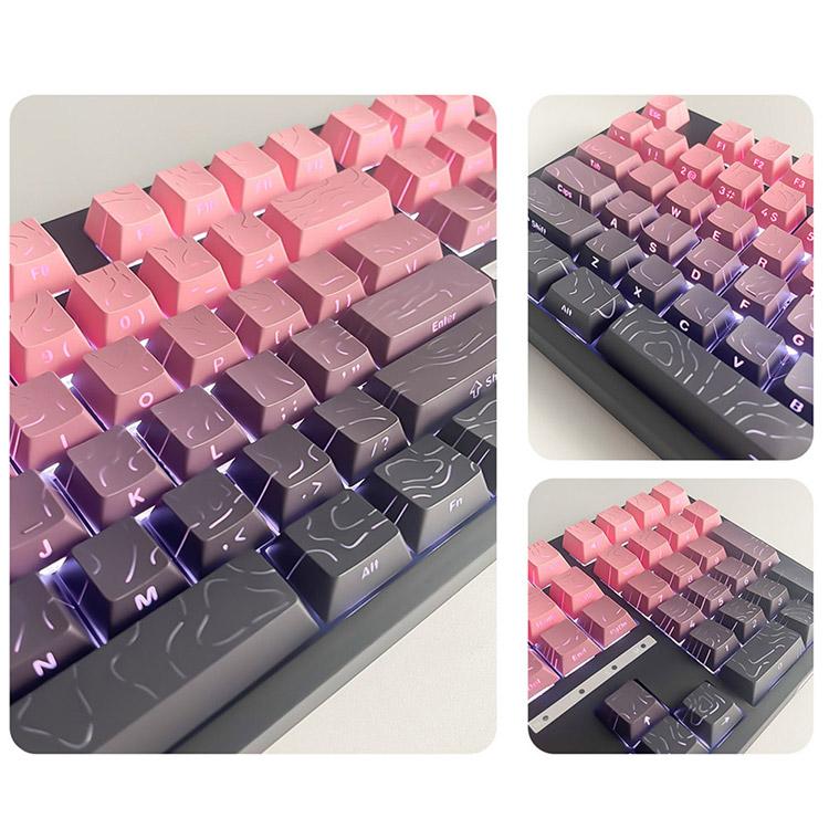 メカニカルキーボード用 キーキャップセット ブラックベリーカラー