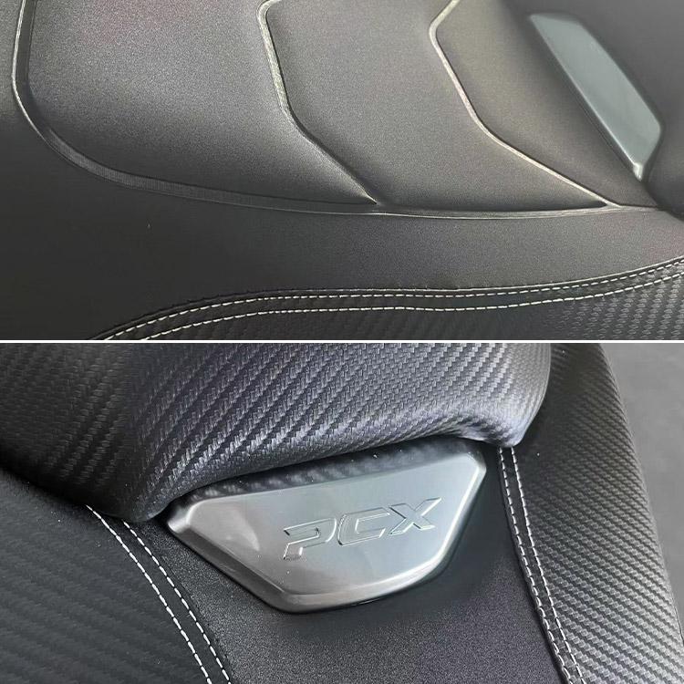 ホンダ PCX125/150/160(JK05/JK06/KF47)用 黒レザー調&カーボン ホンダ PCX125/150/160(JK05/JK06/KF47)用 黒レザー調&カーボン