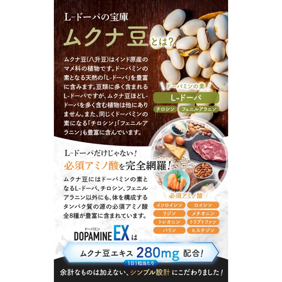ドーパミンEX ムクナ豆 サプリメント L-ドーパ 40% 30粒 30日分 ドーパミンEX ムクナ豆 サプリメント L-ドーパ 40% 30粒 30日分