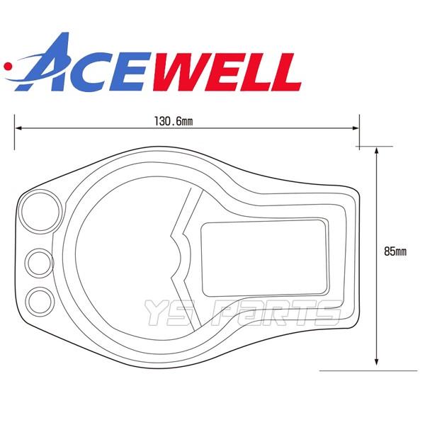 正規品 ACEWELL完全防水マルチメーターC 15,000rpmモデル ニンジャ250R