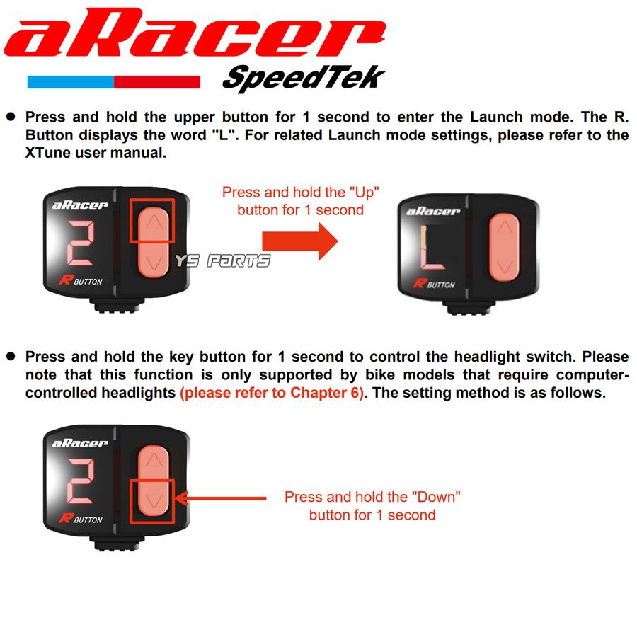 正規品]aRacer MAP切替スイッチ[R BUTTON] Y15ZR[V1/V2]Y16ZR