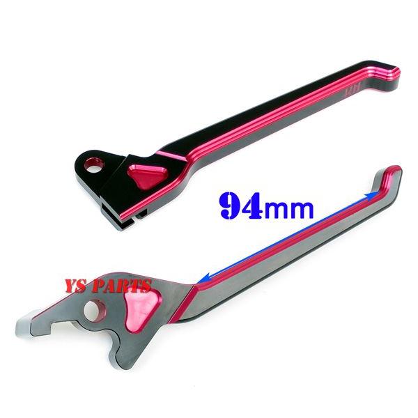 あきページ 新品CNCダブルアルマイトブレーキレバー黒/赤アドレスV125G(K5