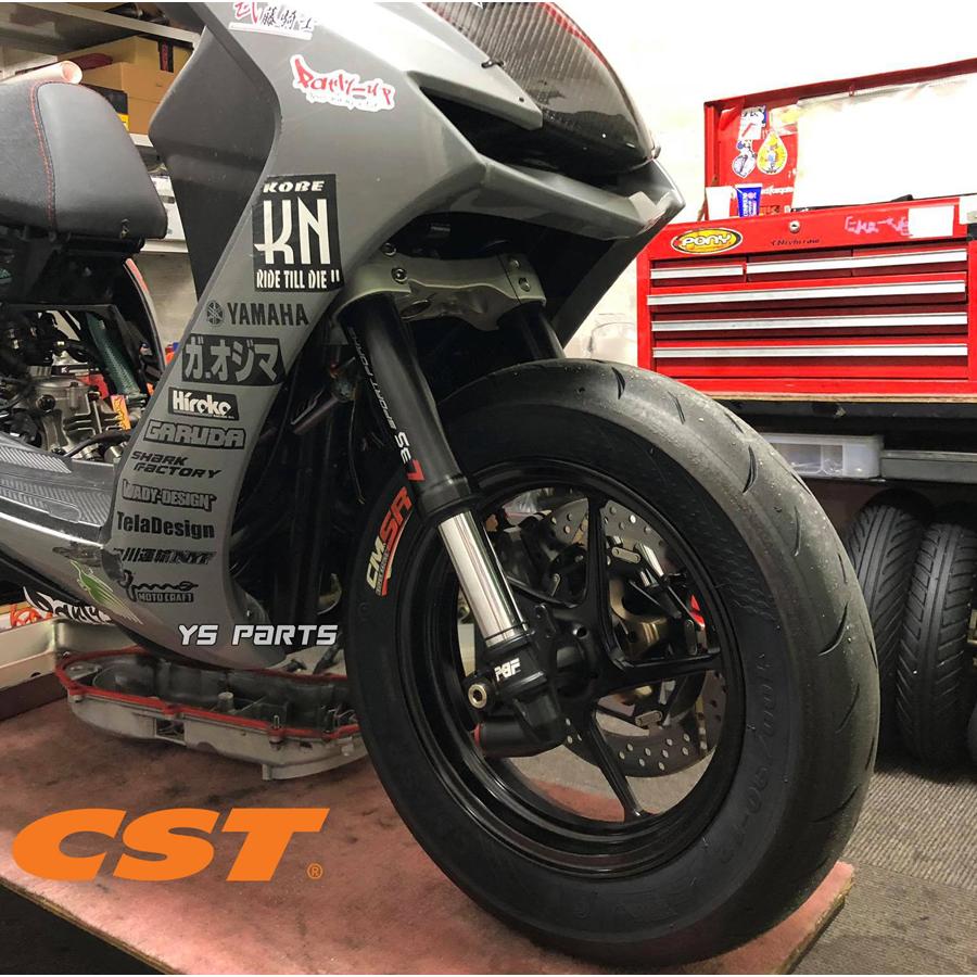 CST CM-SR 2nd 新品未使用前後セット！シグナスX〜NSR50等に！ 話題のハイグリップタイヤ]CST CM-SR 2nd 120/80-12[フロント用