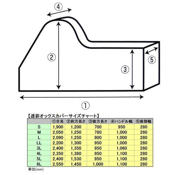 サイズ5 専用です。 高級オックス】ワンタッチベルト付迷彩バイクカバー5L フュージョン