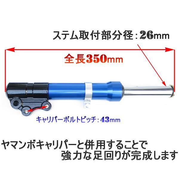 復刻！高品質 15mmローダウンフロントフォーク黒 青 アクシス90 3VR BW
