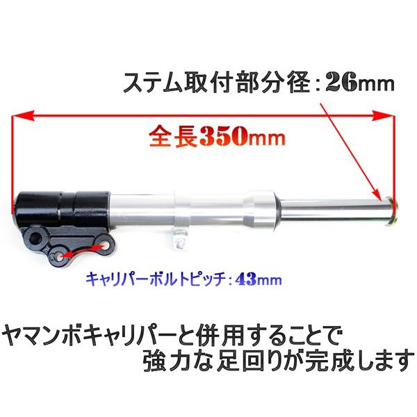 復刻！高品質 15mmローダウンフロントフォーク黒 銀 アクシス90 3VR BW