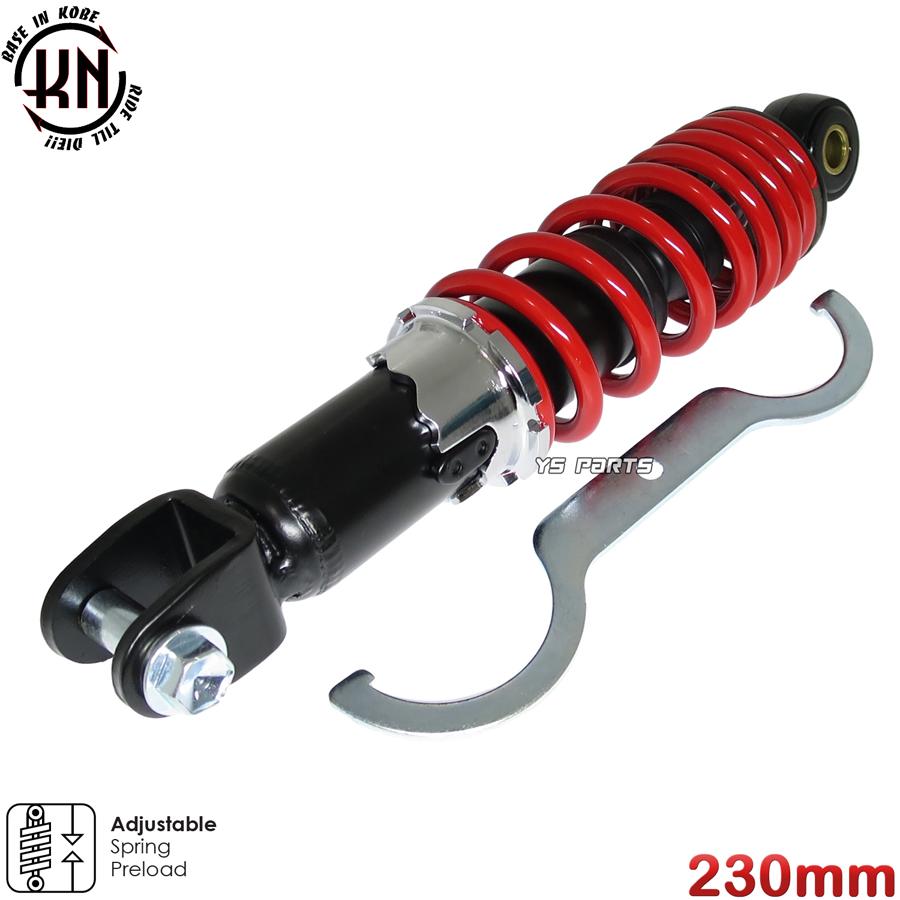 新品 KNローダウンリアショック230mm黒赤ラン(蘭) CA11A バラ(薔薇