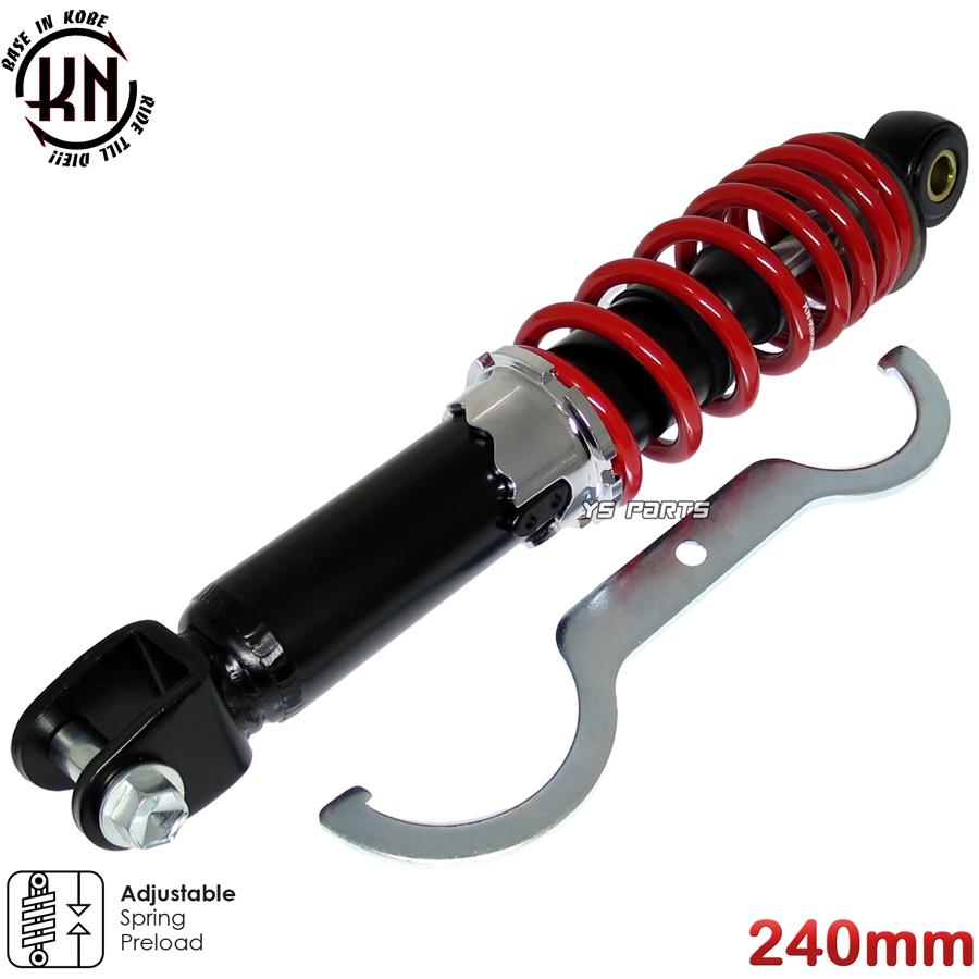 ツインダンパー KNリアサス赤黒240mm ディオSR AF25 ジョルノ AF70