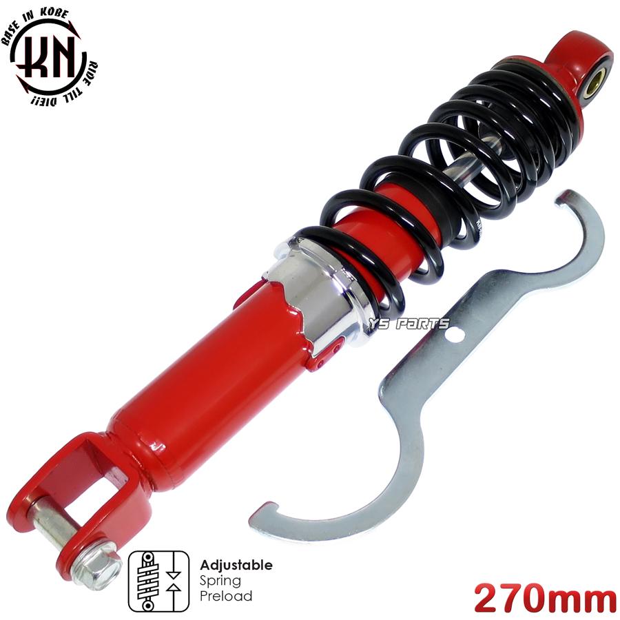 ツインダンパー KNリアサス赤黒270mm スーパージョグZR 3YK アプリオ