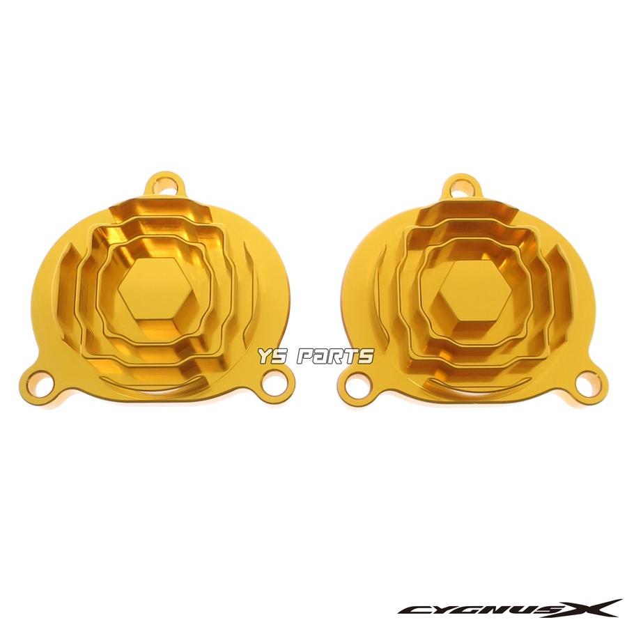放熱フィン付アルミ削出シリンダーヘッドサイドカバーB 金 シグナスX 1 