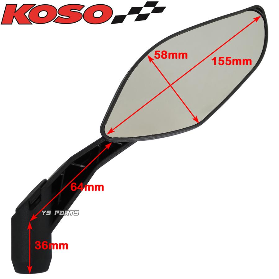 本物正規品 KOSO GTミラー2白8逆SMAX マジェスティS BW'S125X