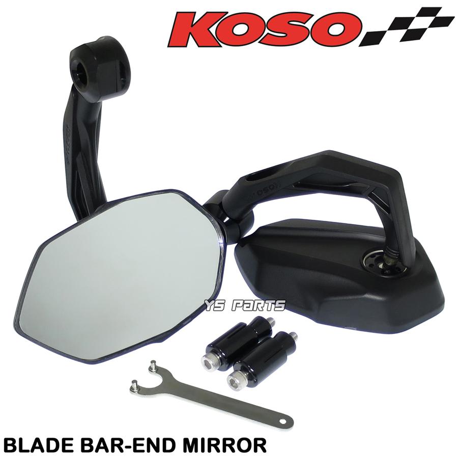 車検対応】KOSOブレイドバーエンドミラー黒MT-25/XJR400/SR500 車検対応】KOSOブレイドバーエンドミラー黒MT-25/XJR400/SR500