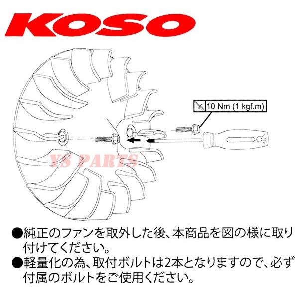 正規品]KOSO超軽量クーリングファン銀ジュリオ(AF24)/ジョルノ(AF24)/G