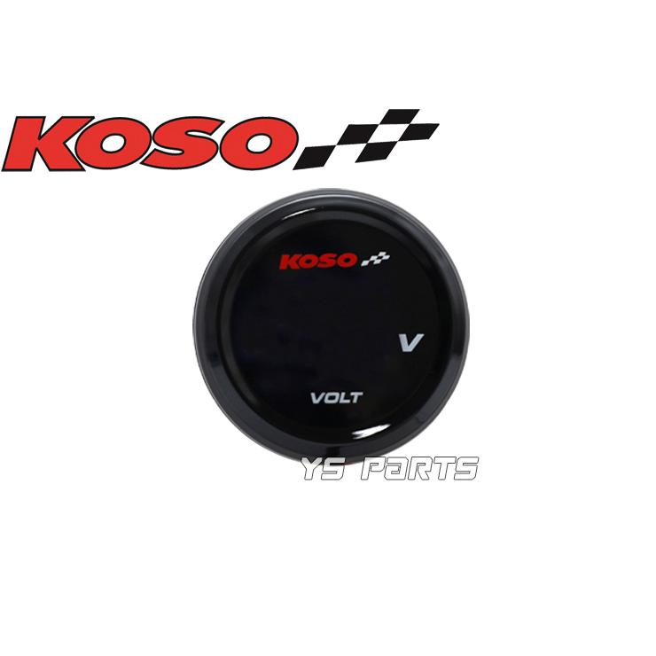正規品]KOSO 丸型LEDボルトメーター赤ZRX1200ダエグ/ZX-14R