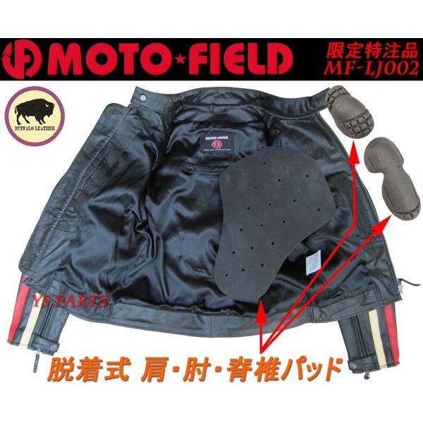 特注品】MF-LJ002脱着式5点式パッド付ワンオフレザージャケット