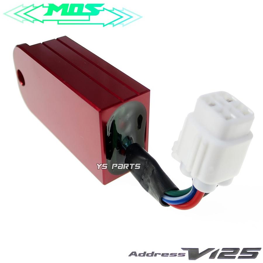 MOS O2センサーキャンセラー赤アドレスV125G[CF4EA K9]アドレスV125S[CF4MA L0]O2センサー穴無しのマフラーが装着可能に☆  マフラー