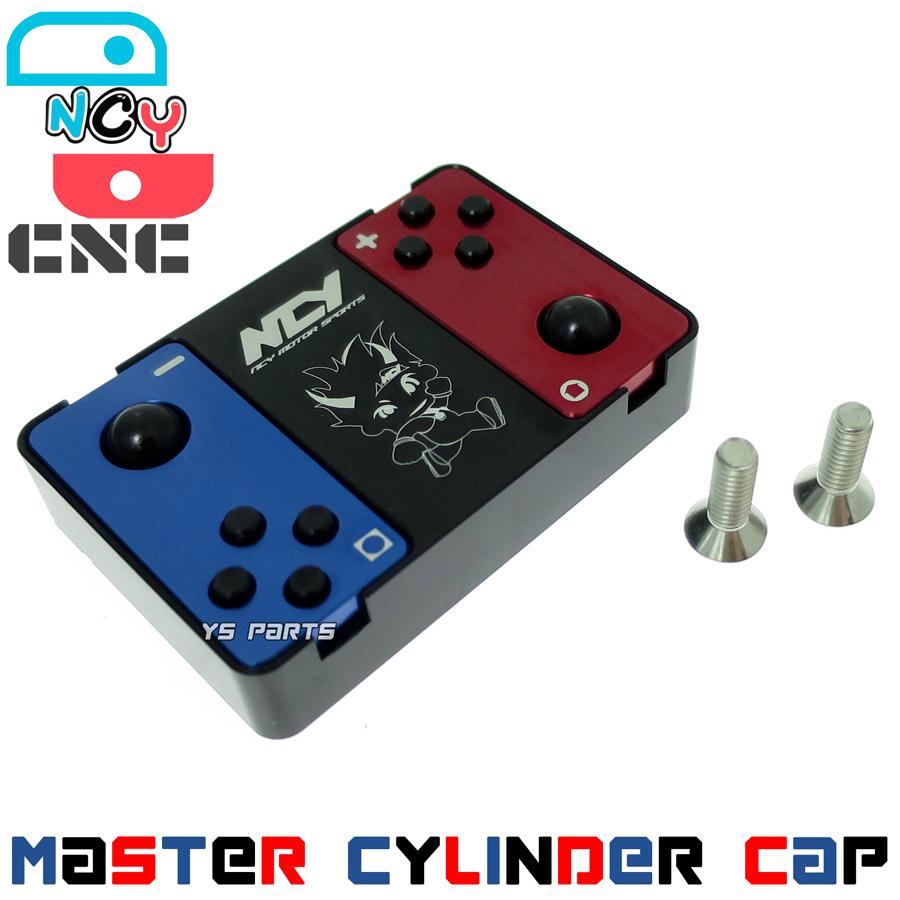 NCY CNC削出マスターシリンダーキャップ青/黒/赤 シグナスX 1型(5UA