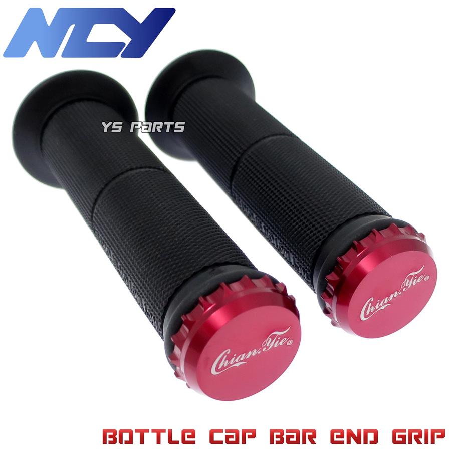 NCY CNC王冠グリップ赤120mmシグナスX[1型(5UA/5TY),2型(28S/4C6 NCY CNC王冠グリップ赤120mmシグナスX[1型(5UA/5TY),2型(28S/4C6