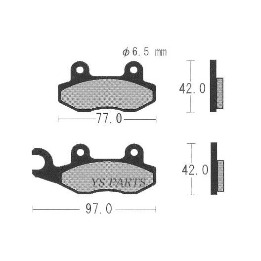 高品質】新型ブレーキパッド前後セット KX125/KX200/KX250/KX500