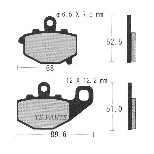 【高品質】新型ブレーキパッド前後フルセット ニンジャZX-6R/ZZR600/ZX636/ニンジャZX-9R｜ys-parts-jp｜03