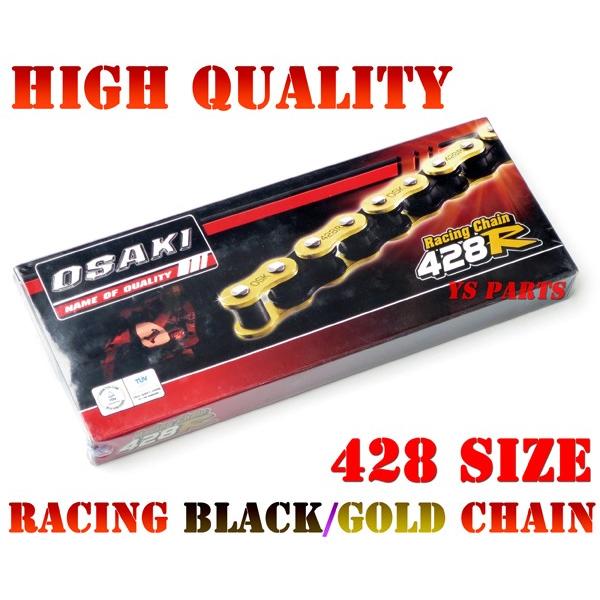 特注品】ブラック/ゴールドチェーン428-130L EZ-9/MD90/C100/スーパー