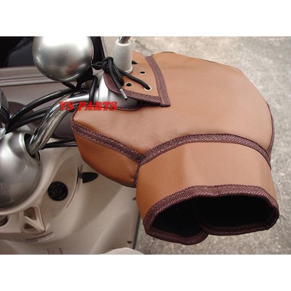 PVCレザー】汎用ハンドルカバー茶 PCX125PCX150ディオ110リード110