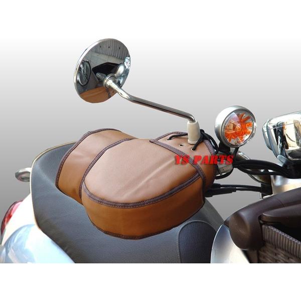 PVCレザー】汎用ハンドルカバー茶 PCX125PCX150ディオ110リード110