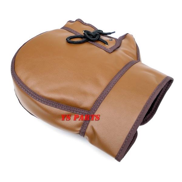 PVCレザー】汎用ハンドルカバー茶 ジェンマスカイウェイブ250